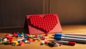 LEGO Stamping Valentine’s Card