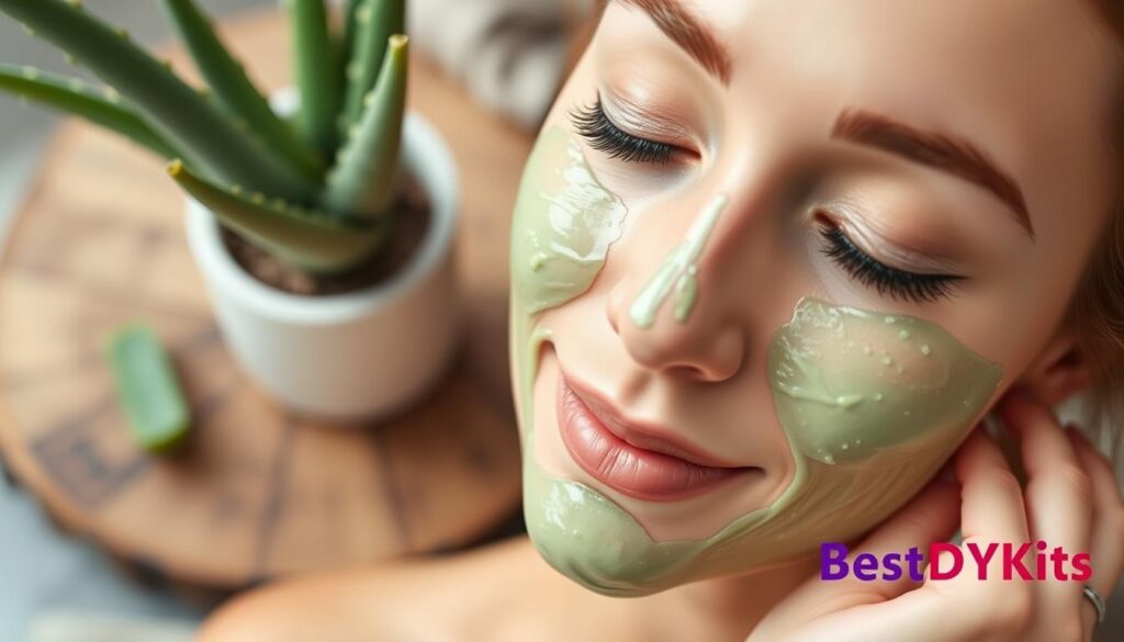 aloe vera mask application