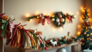 DIY fabric garland